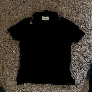 Gucci collard snake shirt